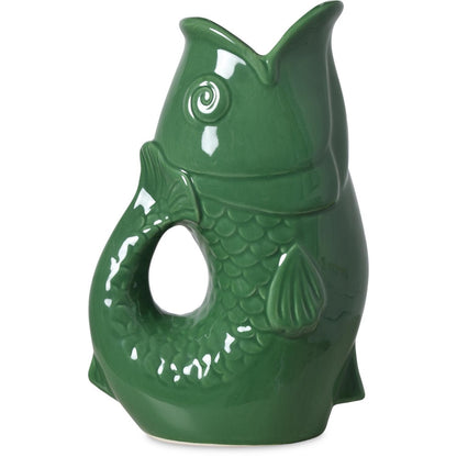 Vase céramique poisson vert