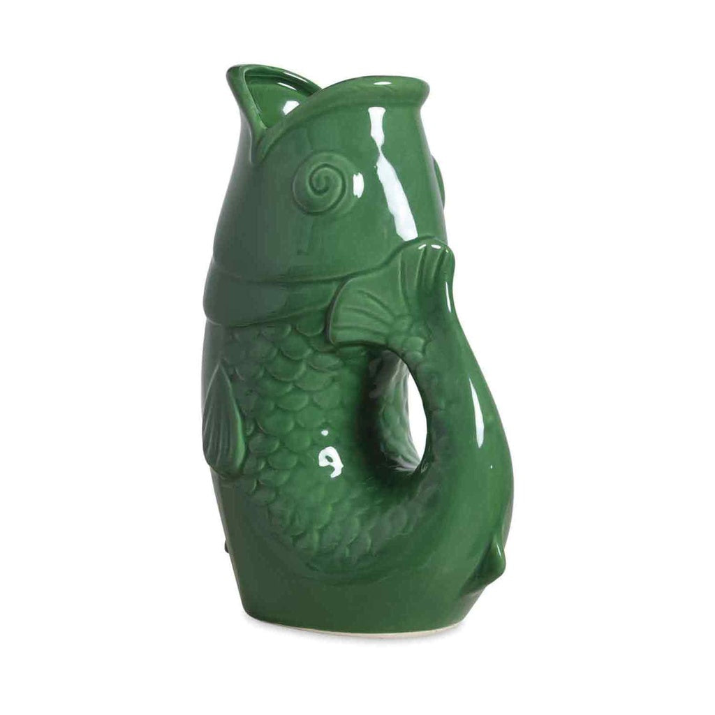 Vase céramique poisson vert